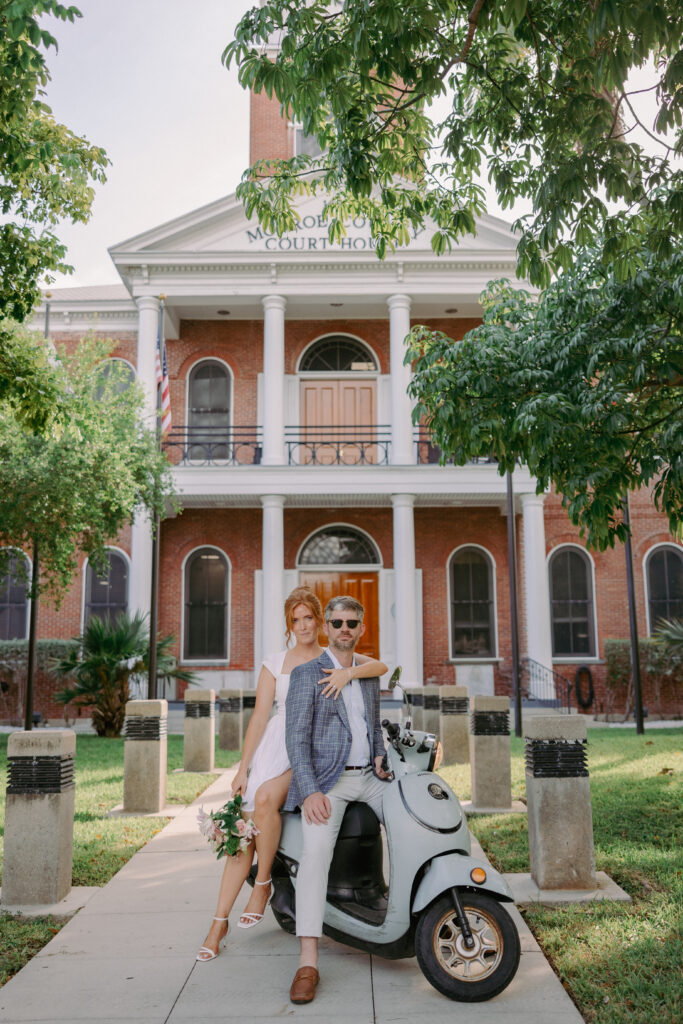 Couple says 'I Do' on the steps of the courthouse 