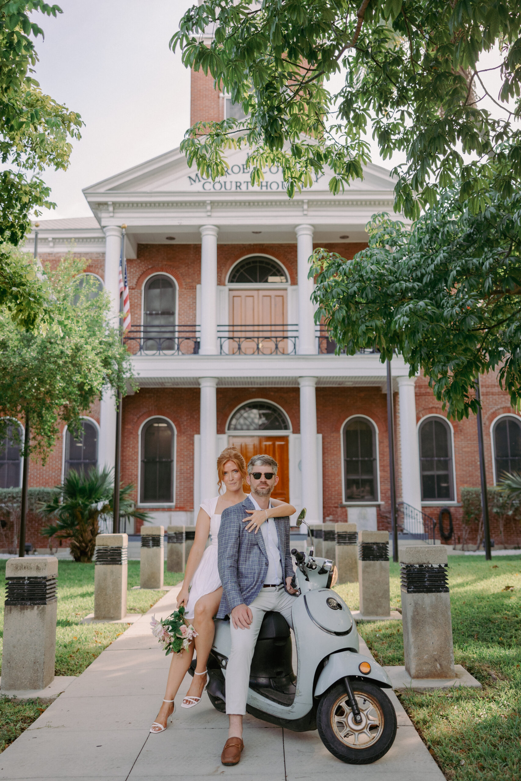 Couple says 'I Do' on the steps of the courthouse