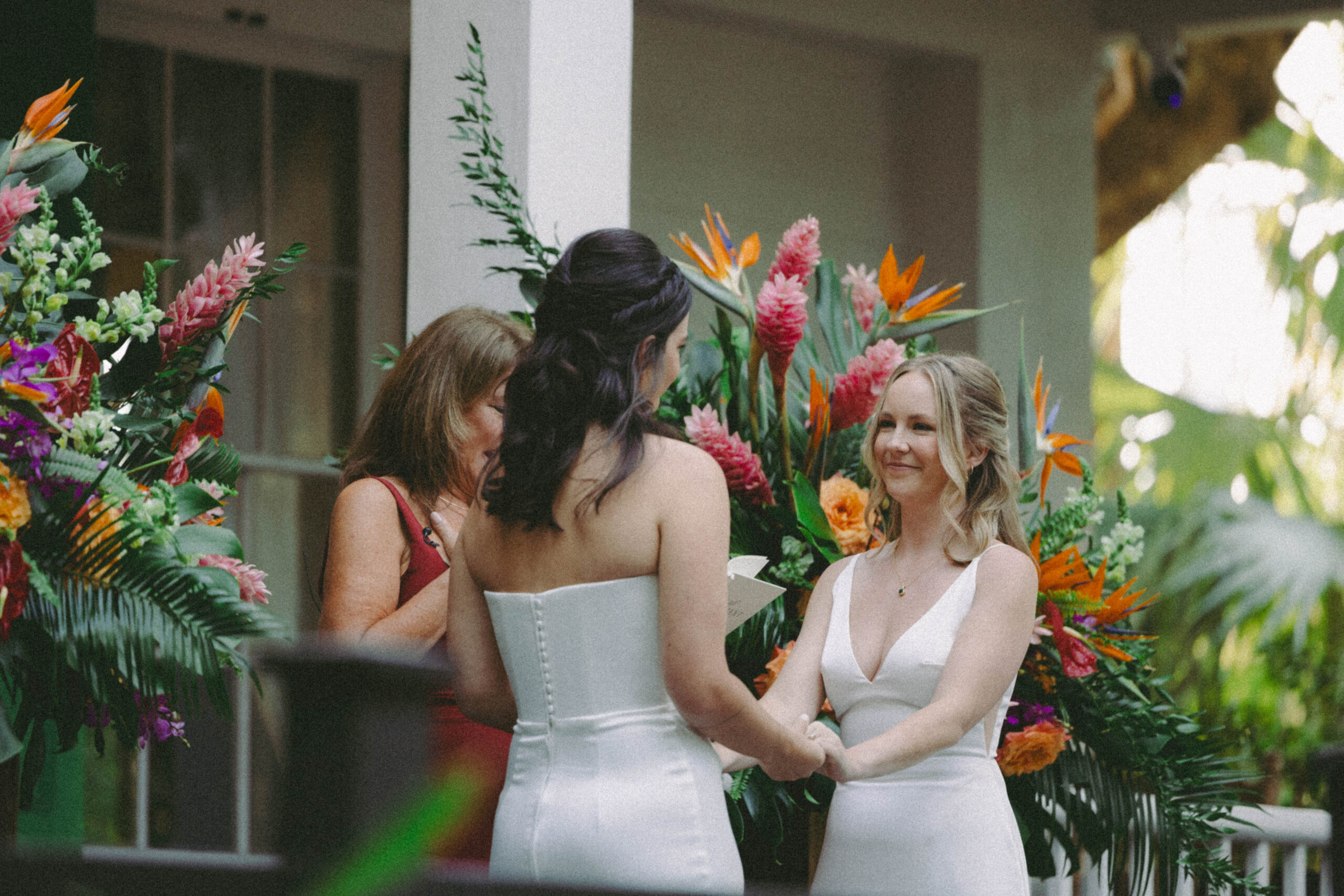 Garden ceremony at Audubon House wedding venue in Key West, Florida