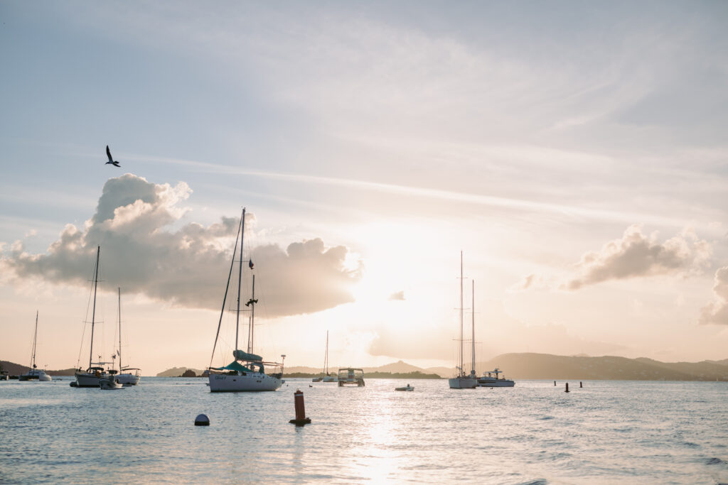 Sailboats on the water