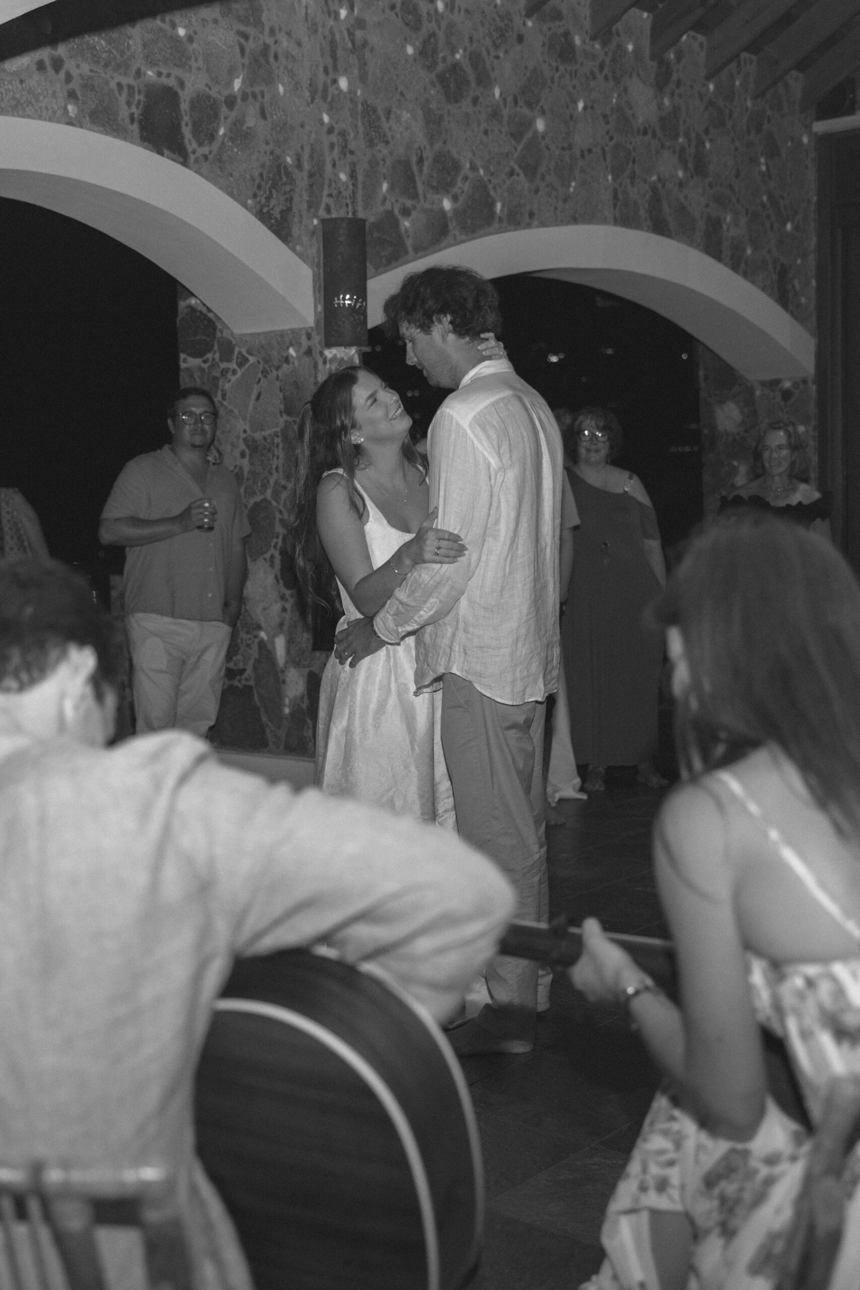 Bride and groom share a first dance
